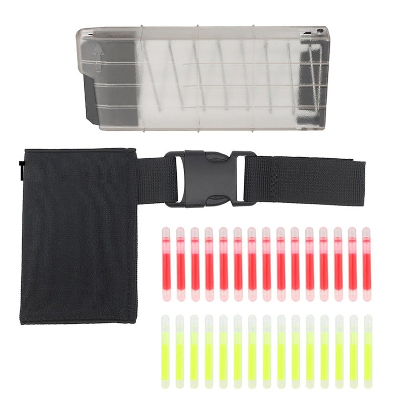 Aymzbd Marking Light,Glow Sticks,Pouch Hanger Emergency,Portable Label,Easy to Use Marker,with Fixed Sleeve,Dispenser, Black, 20cmx2cmx15cm - Image 1